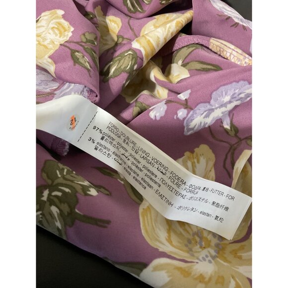 ZARA Printed Corset Style Midi Dress New in Purple size Medium - Picture 11 of 13